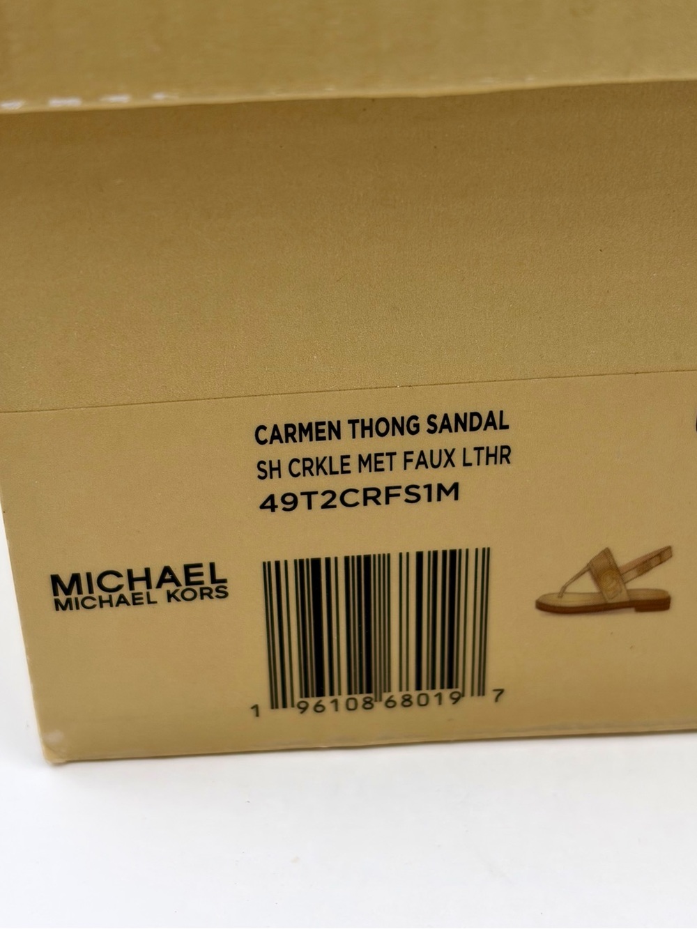 Michael Kors Metallic Gold Logo Thong Sandals - Picture 8 of 8